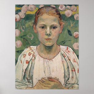 Portret van Kathe von Bach In de tuin Poster