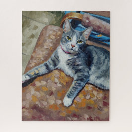 Portret van katpuzzel legpuzzel