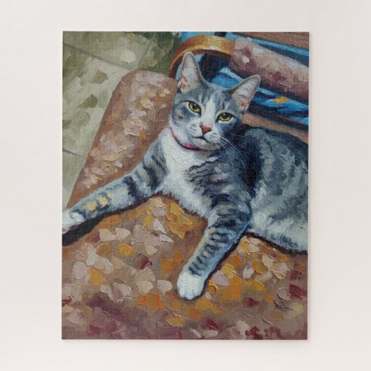 Portret van katpuzzel legpuzzel (Verticaal)