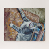 Portret van katpuzzel legpuzzel (Horizontaal)