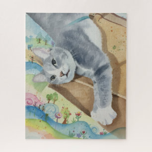 Portret van katpuzzel legpuzzel
