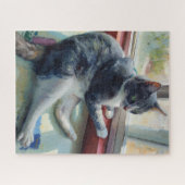 Portret van katpuzzel legpuzzel (Horizontaal)