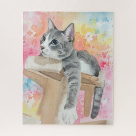 Portret van katpuzzel legpuzzel