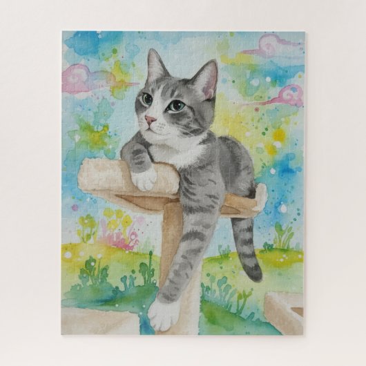 Portret van katpuzzel legpuzzel (Verticaal)
