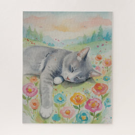 Portret van katpuzzel legpuzzel