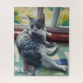 Portret van katpuzzel legpuzzel