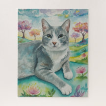 Portret van katpuzzel