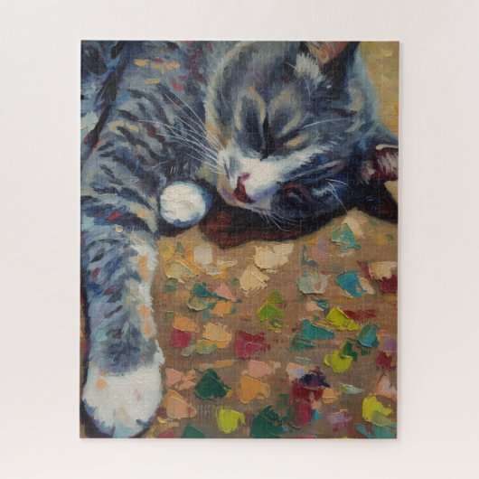 Portret van kattenpuzzel legpuzzel (Verticaal)