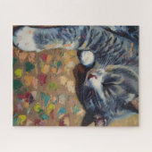 Portret van kattenpuzzel legpuzzel (Horizontaal)