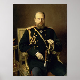 Portret van keizer Alexander III 1886 Poster