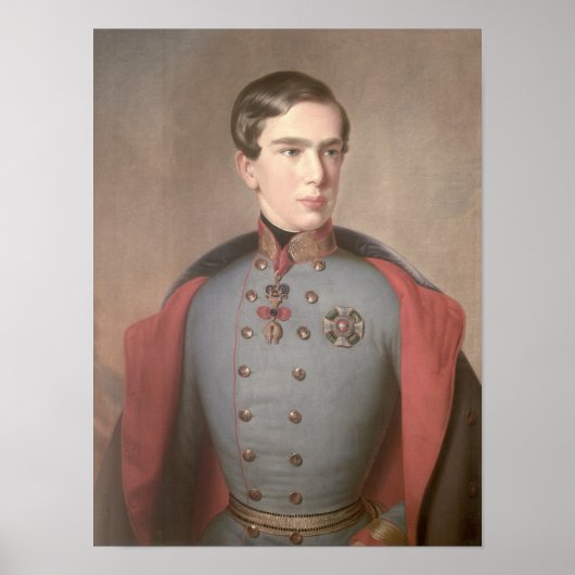 Portret van keizer Franz Joseph van Oostenrijk Poster (Voorkant)