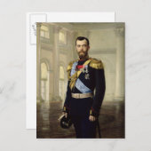 Portret van keizer Nicholas II, 1900 Briefkaart (Voorkant / Achterkant)