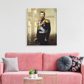 Portret van keizer Nicholas II, 1900 Canvas Afdruk (Insitu (Woonkamer))