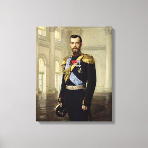 Portret van keizer Nicholas II, 1900 Canvas Afdruk