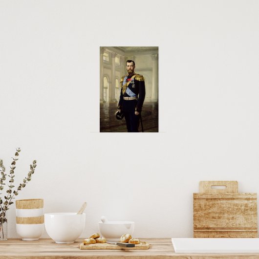 Portret van keizer Nicholas II, 1900 Poster (Keuken)