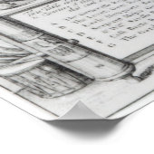 Portret van koning Charles I met diagrammen Poster (Hoek)