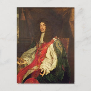 Portret van koning Charles II, c.1660-65 Briefkaart