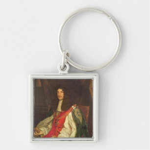 Portret van koning Charles II, c.1660-65 Sleutelhanger