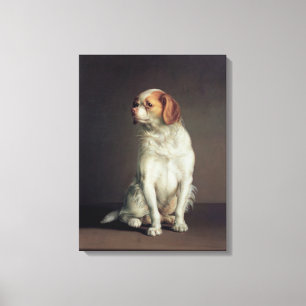 Portret van koning Charles Spaniel Canvas Afdruk
