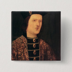 Portret van koning Edward IV van Engeland Vierkante Button 5,1 Cm