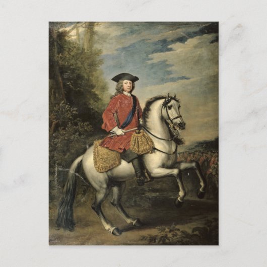 Portret van koning George I, 1717 Briefkaart (Voorkant)