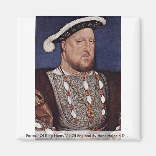 Portret van koning Hendrik VIII van Engeland Magneet (Voorkant)