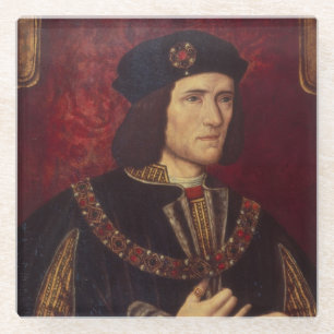 Portret van koning Richard III Glazen Onderzetter
