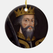 Portret van koning William I The Conqueror Keramisch Ornament (Achterkant)