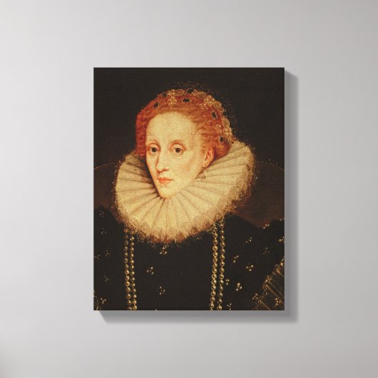 Portret van koningin Elizabeth I Canvas Afdruk (Voorkant)