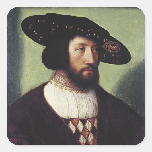 Portret van Kristian II Vierkante Sticker (Voorkant)