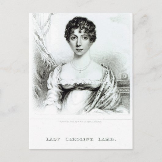 Portret van Lady Caroline Lamb Briefkaart (Voorkant)