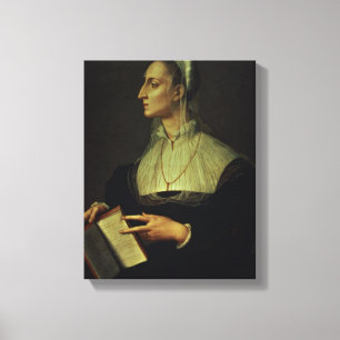 Portret van Laura Battiferri, c.1555-60 (paneel) Canvas Afdruk