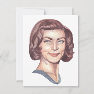 Portret van Lauren Bacall Feestdagenkaart