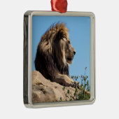 Portret van leeuw gezien uit profiel metalen ornament (Rechts)
