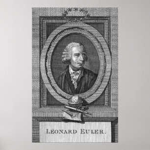 Portret van Leonard Euler Poster