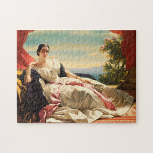 Portret van Leonilla Fine Art Oil Schilting Small Legpuzzel