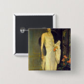 Portret van Loelia, Duchess of Westminster Vierkante Button 5,1 Cm (Voorkant /achterkant)