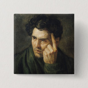 Portret van Lord Byron Vierkante Button 5,1 Cm