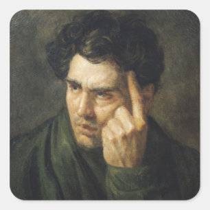 Portret van Lord Byron Vierkante Sticker