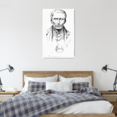 Portret van Louis Braille Canvas Afdruk (Insitu (Slaapkamer))