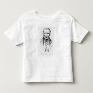 Portret van Louis Braille Kinder Shirts