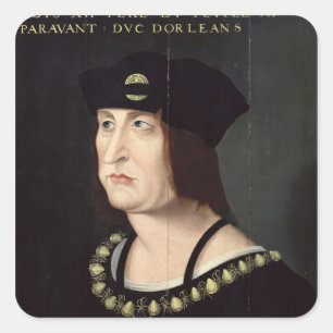 Portret van Louis XII King van Frankrijk Vierkante Sticker