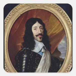 Portret van Louis XIII na 1610 Vierkante Sticker