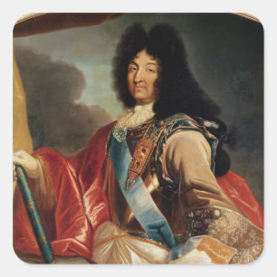 Portret van Louis XIV 2 Vierkante Sticker