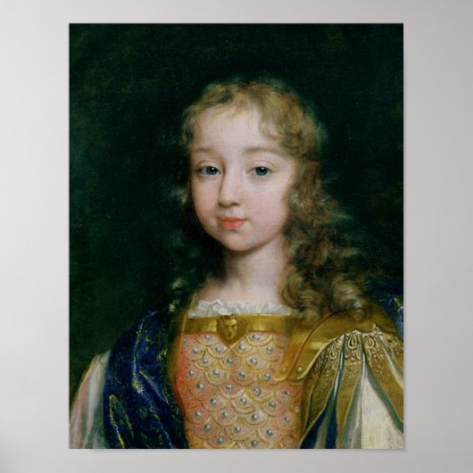 Portret van Louis XIV als kind Poster (Voorkant)