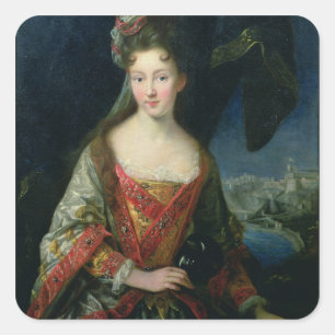 Portret van Louise-Hippolyte (1687-1731), prinses Vierkante Sticker