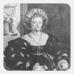Portret van Lucrezia Borgia Vierkante Sticker