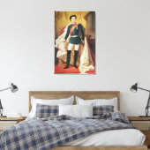 Portret van Ludwig II van Beieren in uniform Canvas Afdruk (Insitu (Slaapkamer))