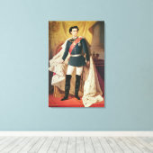 Portret van Ludwig II van Beieren in uniform Canvas Afdruk (Insitu (Houten vloer))