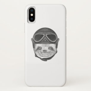Portret van luiaard   Antieke helm iPhone X Hoesje